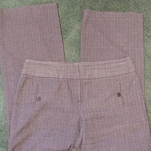 Gray herringbone striped trousers